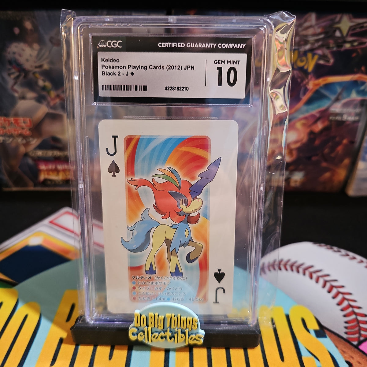 Pokemon Playing Card Keldeo J♠️  CGC 10