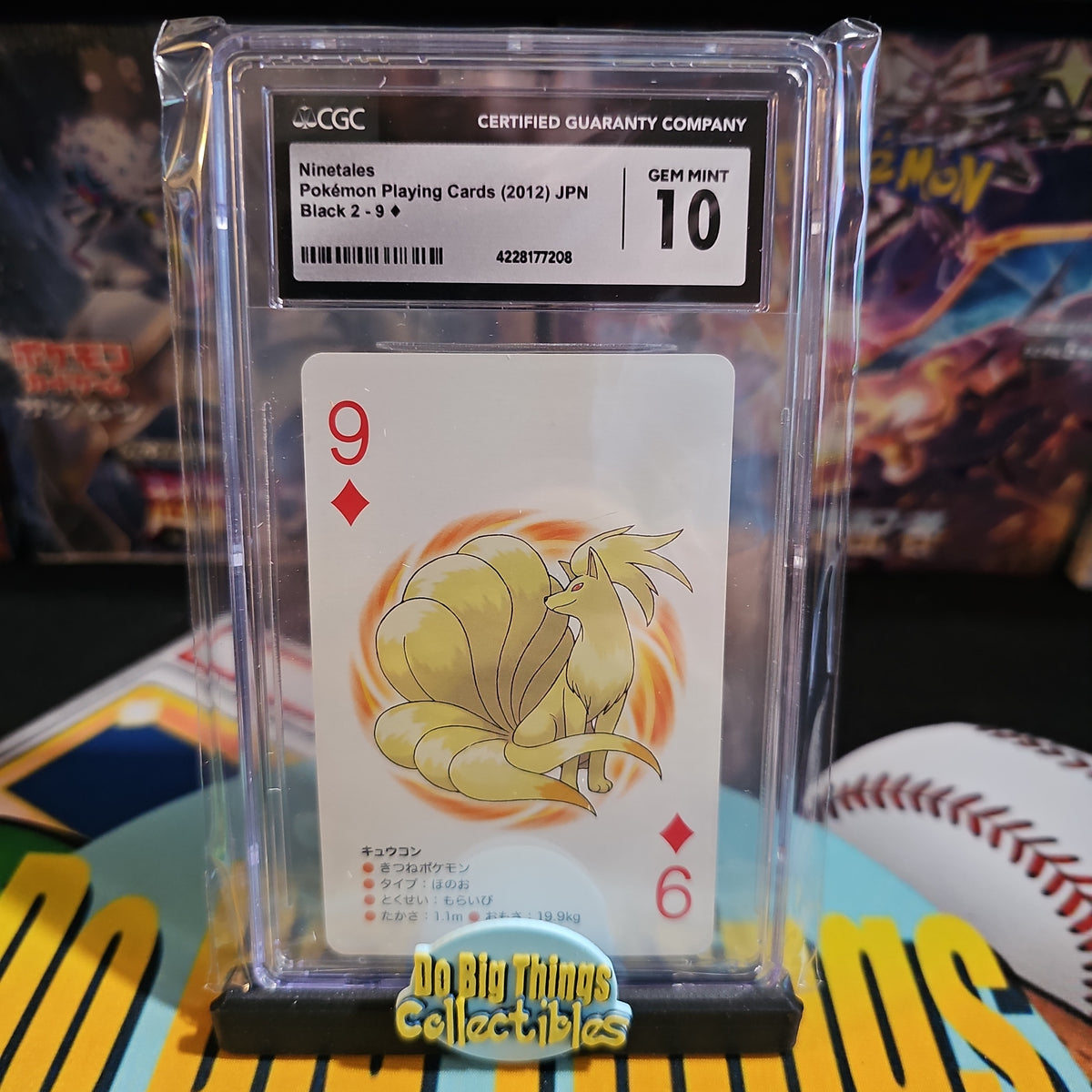 Pokemon Playing Card Ninetales 9♦️  CGC 10