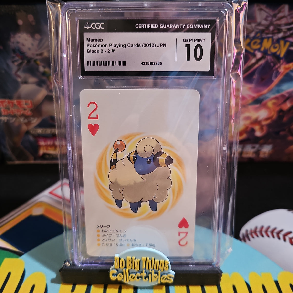 Pokemon Playing Card Mareep 2🤎  CGC 10