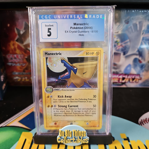 EX Crystal Guardians Manectric Reverse Holo CGC 5