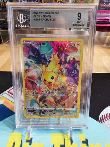 Crown Zenith Pikachu #160 BGS 9