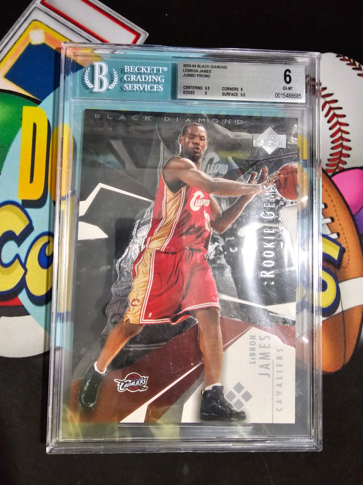 2003-04 Black Diamond Lebron James Jumbo BGS 6