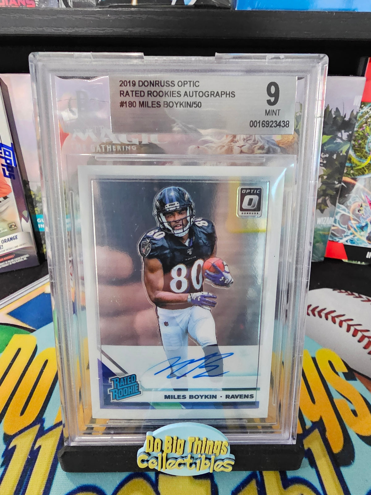 2019 Donruss Optic Miles Boykin Rated Rookies Auto BGS 9