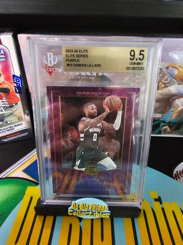 2023-24 Elite Damian Lillard Elite Series Purple /49 BGS 9.5