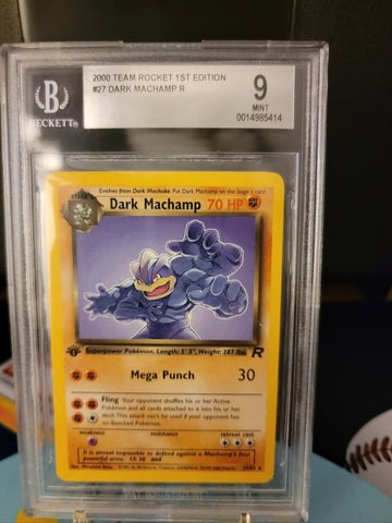 1st Edition Team Rocket Dark Machamp BGS 9